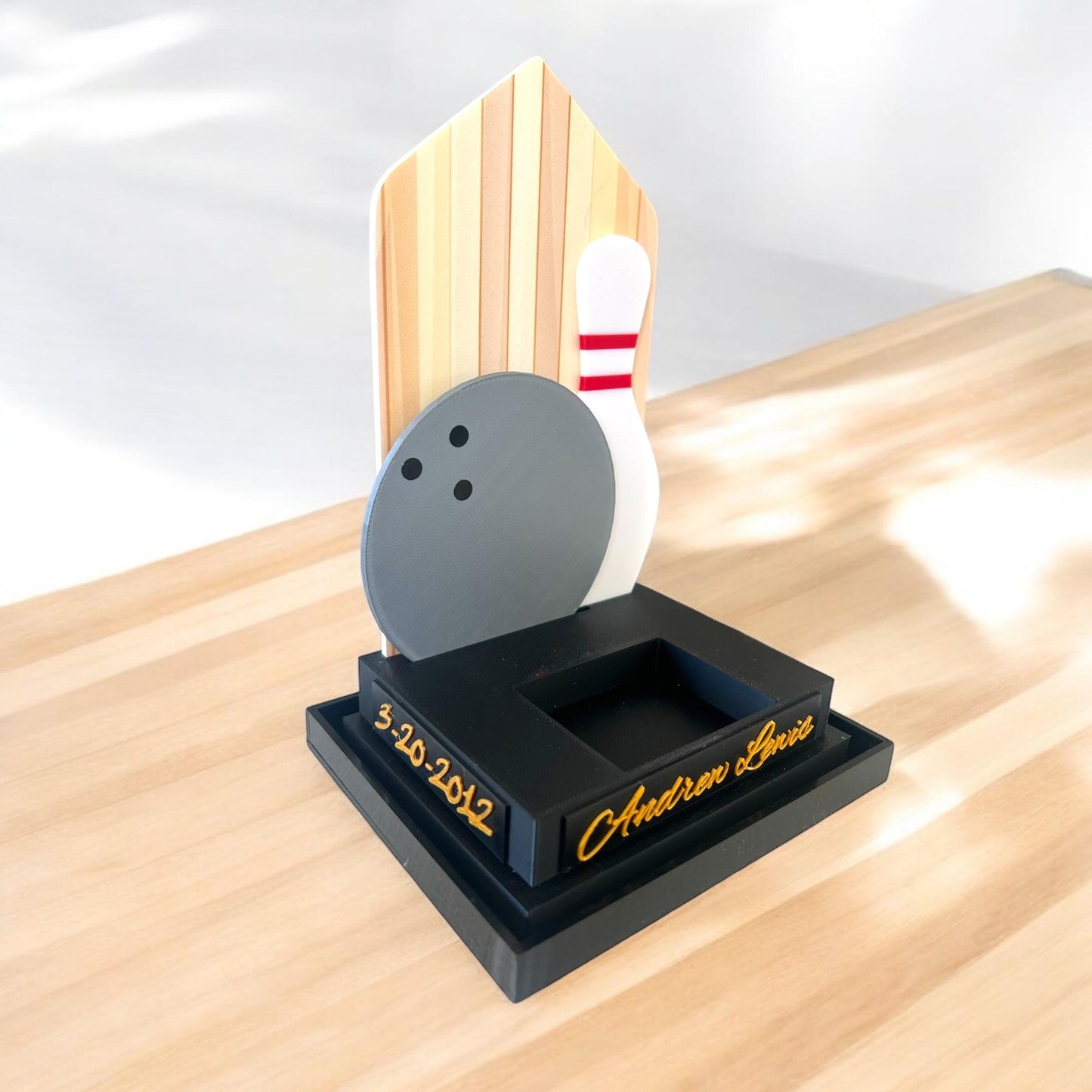 Custom Bowling Achievement Ring Holder Display 300 Game/800 Series