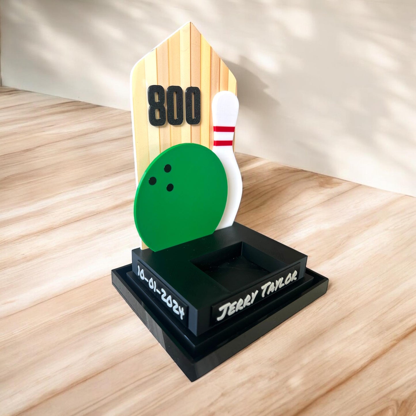 Custom Bowling Achievement Ring Holder Display 300 Game/800 Series